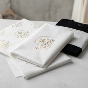 17gsm Luxury Custom Tissue Paper with High-Gloss Spot UV Logo - Premium Packaging Solution for Apparel